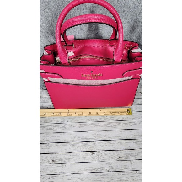 Kate Spade Margaux Medium‎ Satchel Womens Pink Leather Handbag Purse New Tag - Picture 16 of 16